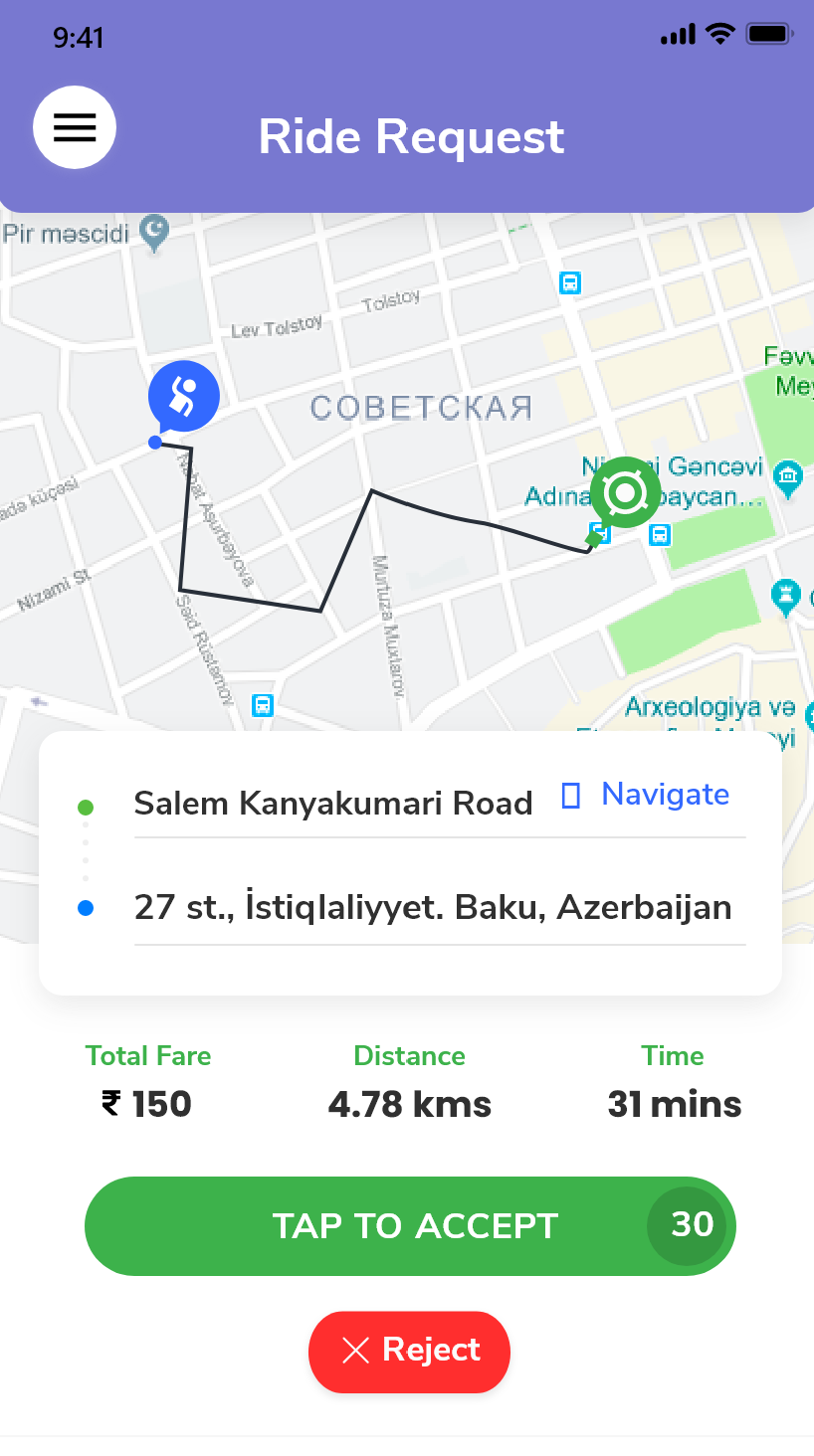 iTaxi Driver App screenshot